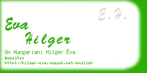 eva hilger business card